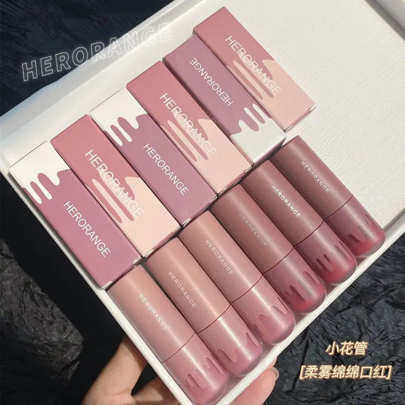  HERORANGE матовая губная помада телесного цвета jinhua make upcosmetics оптовая продажа 24-часовая долговечная увлажняющая Водонепроницаемая