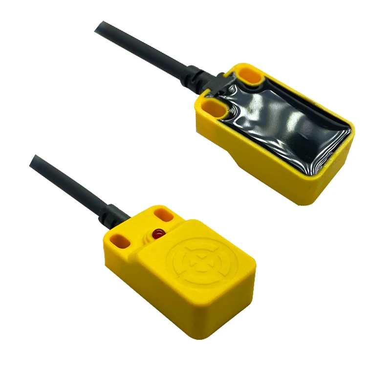 Square PBT Inductive Sensor Switch 10-30V Distance Proximity Switch 3 Wires  NPN PNP  Metal Detection for Automated Warehousing