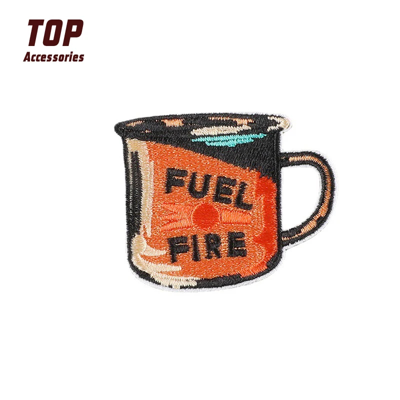 Camping Series Embroidery Patch Accessory Badges with Letter Design Cloth Labels