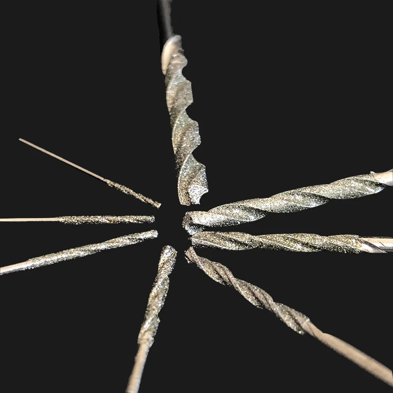 0.8-4mm Mini Diamond Coated Tipped Tip Twist Drill Bit For Jade Metal Agate Jade Gemstones Pearls