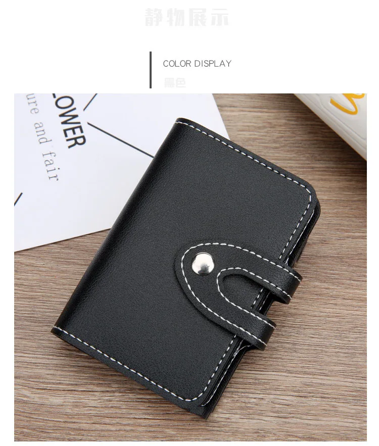 New Product Mini Card Holder Binder Planner PU Leather Logo Custom Save Money Wallet Budget Binder with Cash Envelope