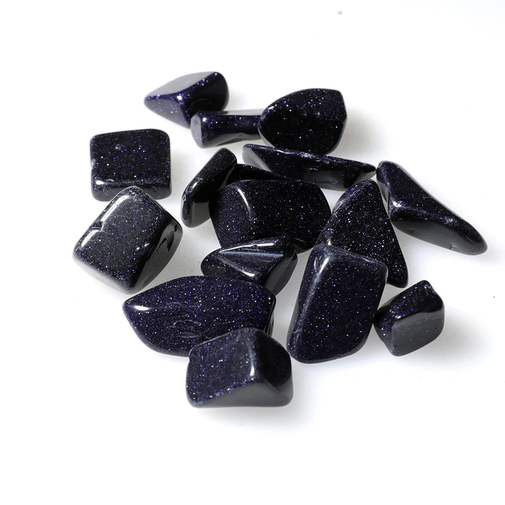 Natural Blue Sandstone Gravel Beads Irregular Undrilled Healing Stone For Jewelry Making Fish Tank Bonsai Decoration Garden