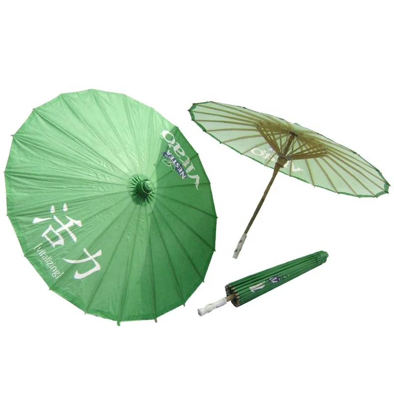 Wholesale Paper Wedding Umbrella White Parasols Custom Handmade Plain Craft Umbrella with Wooden Handle