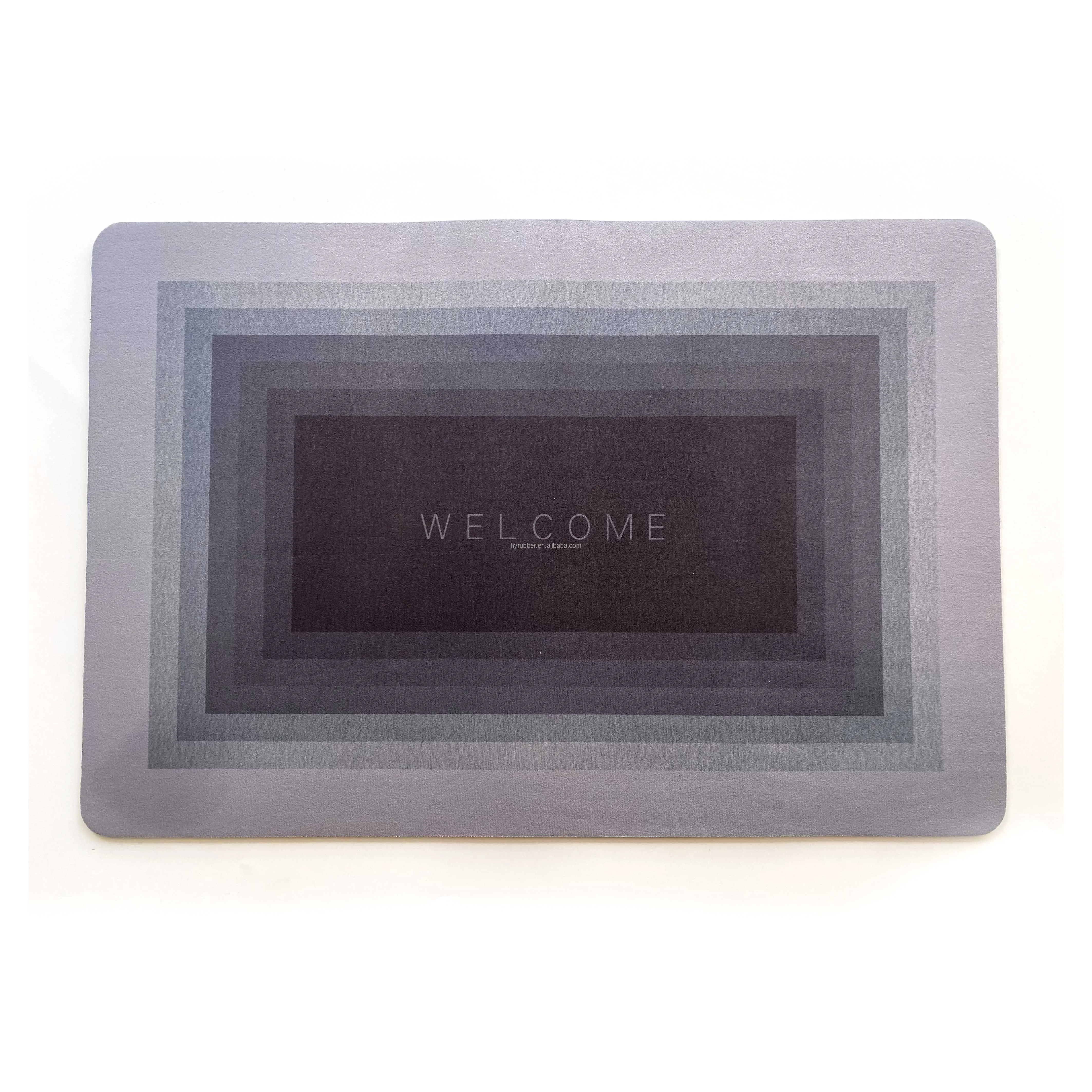 eco-friendly anti-silp natural rubber floor mat water absorbing customized designs  durable bathroom mat for showing bathroom