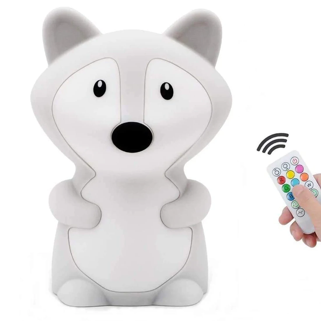 Rechargeable Colorful Cute  Silicone Fox Bear Bunny Koala Unicorn Night Light for Baby Nursery Children Night Light Lamp