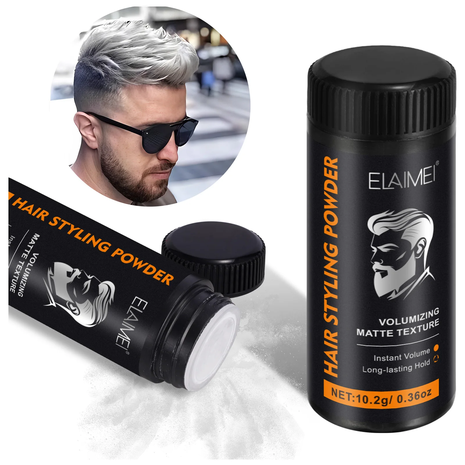 Wholesale New Design Hair Styling Powder Private Label Medium Hold Instant Volume Invisible Hair Texture Powder for Man