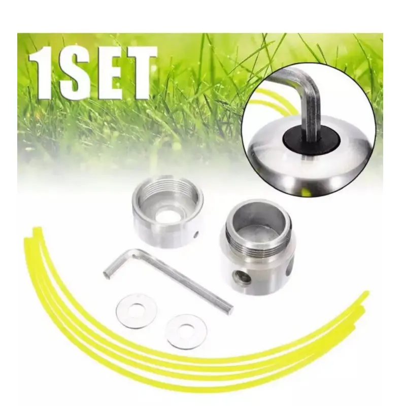 Aluminum Grass Trimmer Head With 4 Lines Brush Cutter Head Lawn Mower Accessories Cutting Line Head for Strimmer Replacement