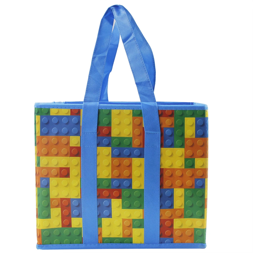 Colorful Non-woven Cube Storage Bag Reusable Eco Friendly Cloth Toys Storage Box Foldable Cloth Organizer Basket