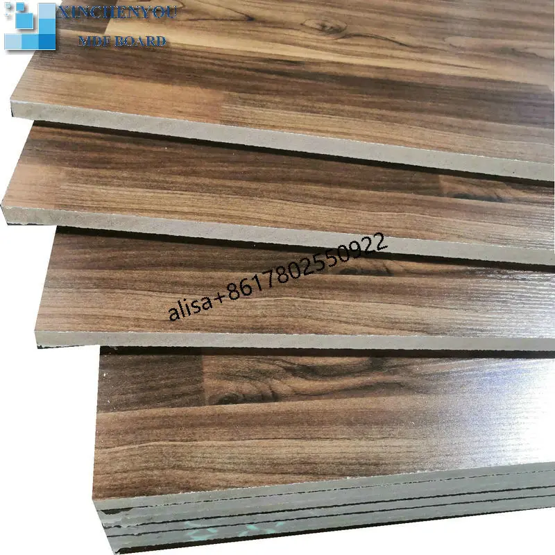 2mm~ 18mm finger joint floor wood grain  Melamine MDF Board For Furniture/ mdf melamine board