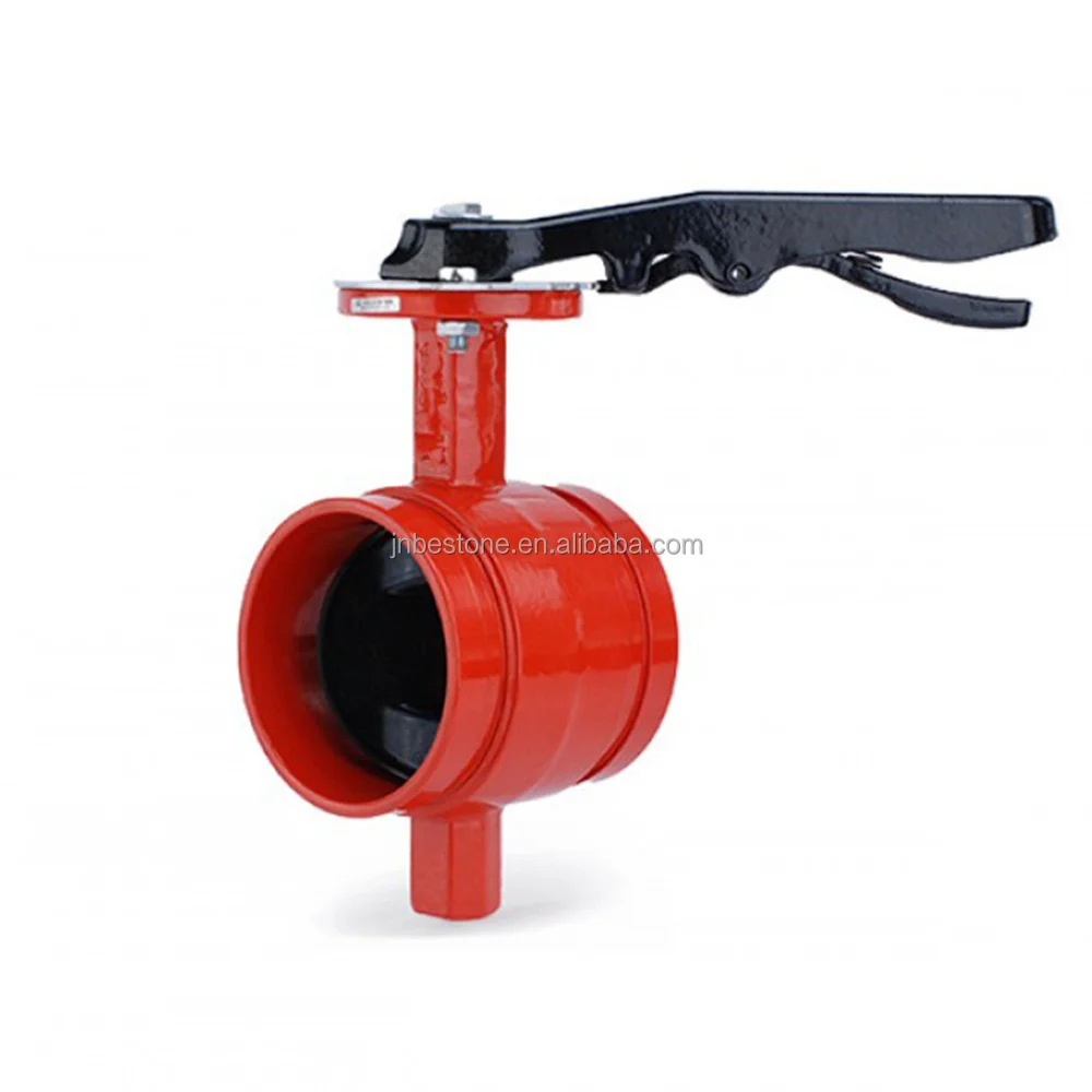 wholesale Grooved end signal  Butterfly Valve, Ductile iron Grooved Butterfly Valve with Tamper Switch