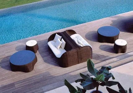Woven fabric for outdoor garden sets patio furnitures with 5 years warranty