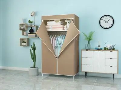 Portable  Closet Organizer Wardrobe Non-woven Fabric Zipper Type Wardrobe  Folding Wardrobe Easy Assemble Clothes Closet