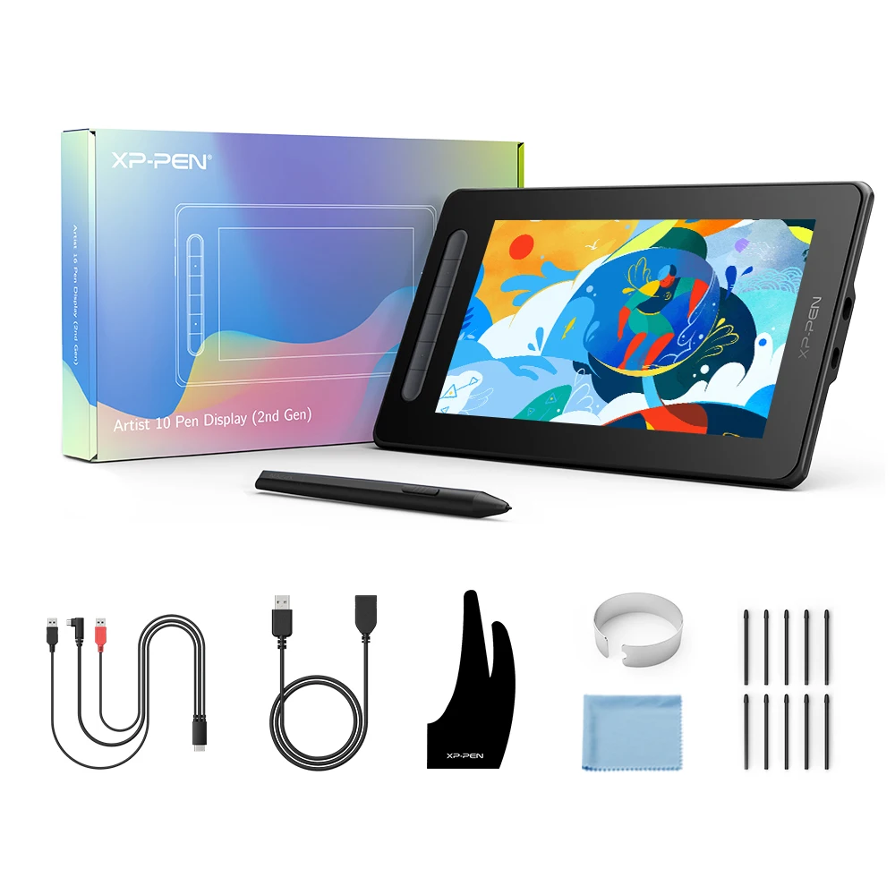 XP-PEN Artist 10 (2nd Gen)  X3 Smart Chip Digital Pen Display Design Drawing Graphic Tablet With Screen