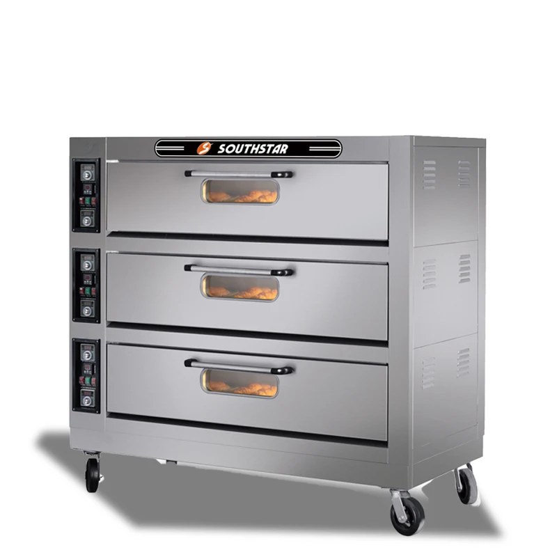 Factory sale 3 decks 9 trays bakery equipment on offer electric baking bread buy pizza cake rotisserie oven machines sale