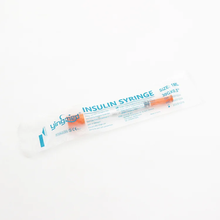 Yingmed Disposable Medical Syringe Diabetic Syringe 0.3Ml 0.5Ml 1Ml Insuline Syringe With Needle