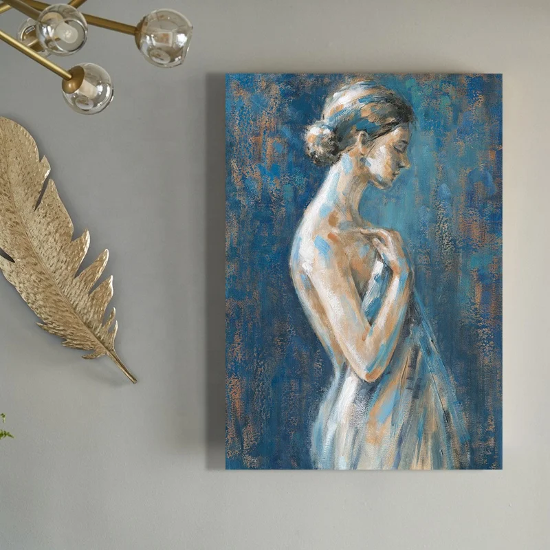 Fast Shipping Modern Beautiful Girl Wall Picture Female Nude Canvas Oil Painting Naked Lady Wall Poster Nudes Art For Adult