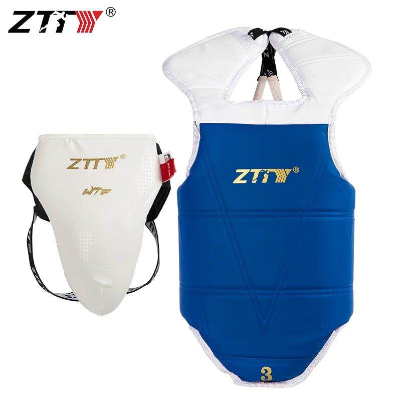 Factory Price Taekwondo Equipment 5 in 1 Set Bamboo Pattern Headgear Chest Protector Groin Arm Shin Guard