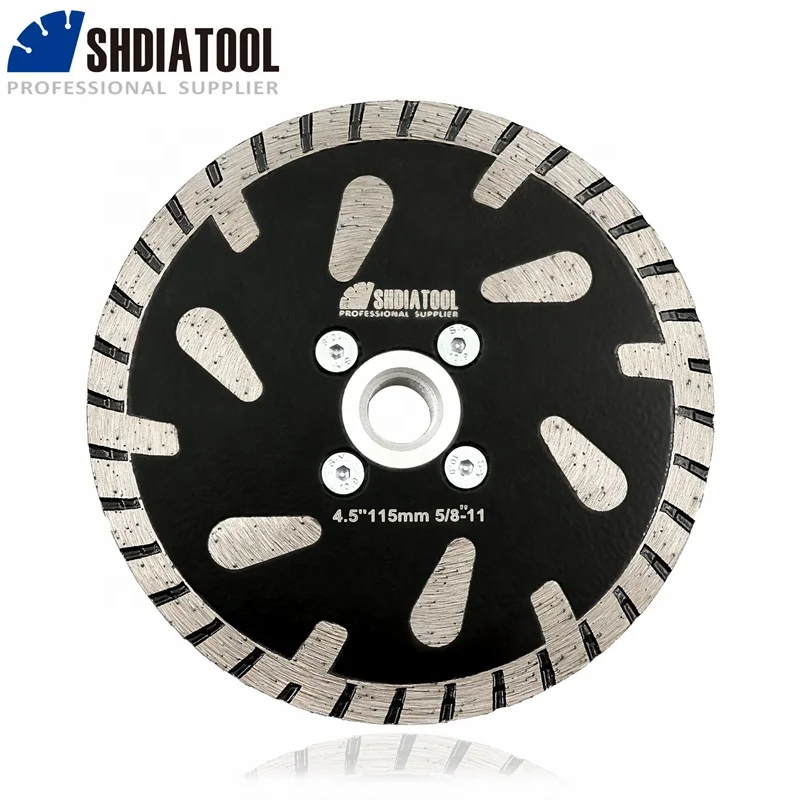 SHDIATOOL OEM Dia 4.5/7/9inch Diamond Saw Blade Cutting&Grinding Disc with Protection Teeth For Angle Grinder Concrete Granite
