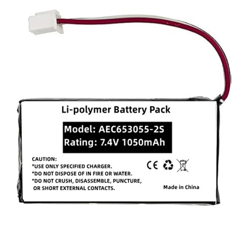 Digital Speaker Lithium ion polymer replacement 7.4V 1050mAh rechargeable battery for Flip 1 AEC653055-2S