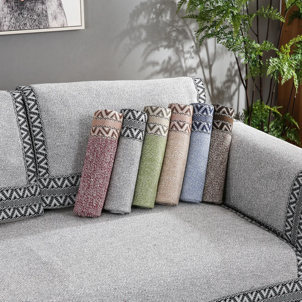Cotton and hemp sofa cushion all season universal sofa towel modern simple antiskid all bag non cover all purpose set cushion