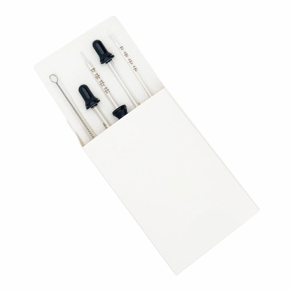 Набор стеклянных пипеток 7*77/110 мм с 1 мл наконечником пипетки большое количество настраиваемой упаковки и печати