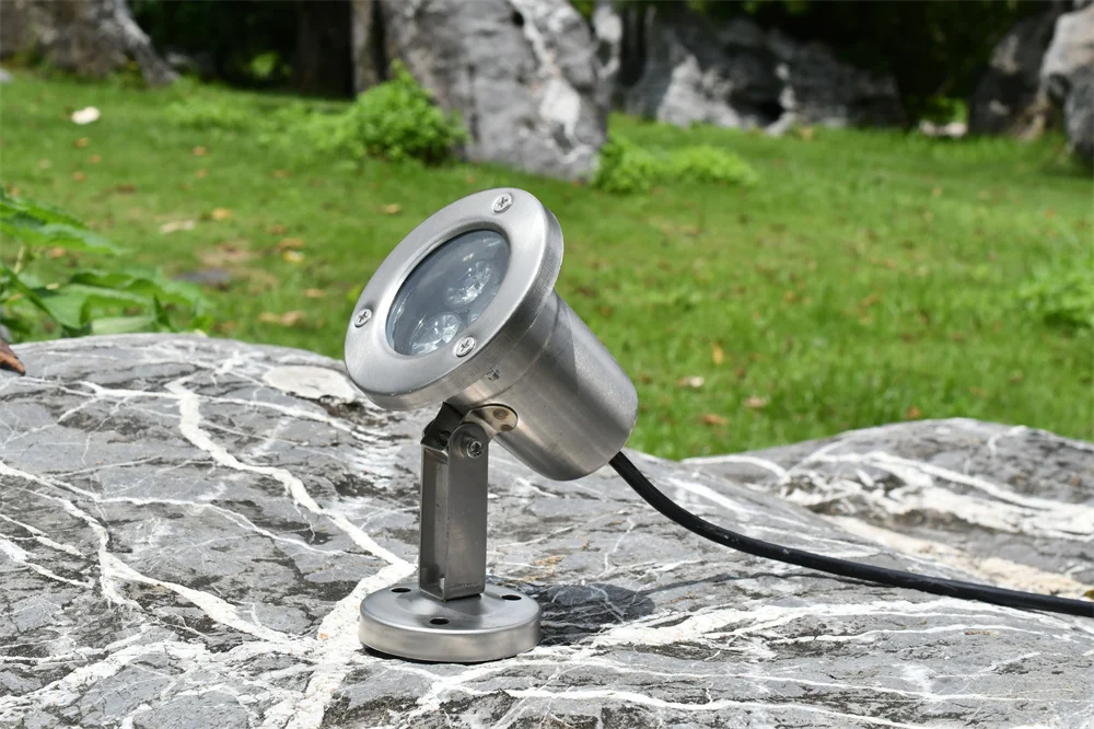 Stainless steel led underwater light ip68 submersible lamp landscape decorative fountain light