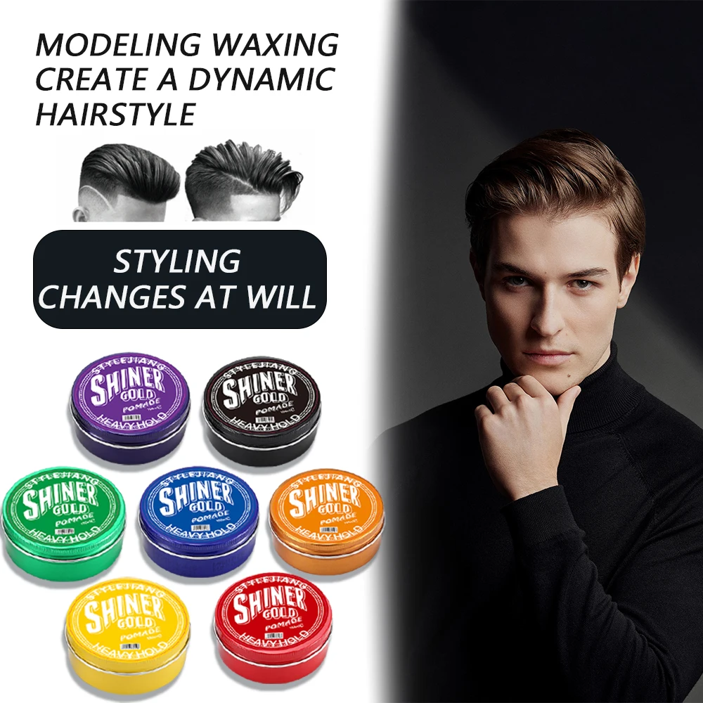 Low MOQ private label alcohol free fashion hairl best fashion clay gel pomade men styling hair wax for hair