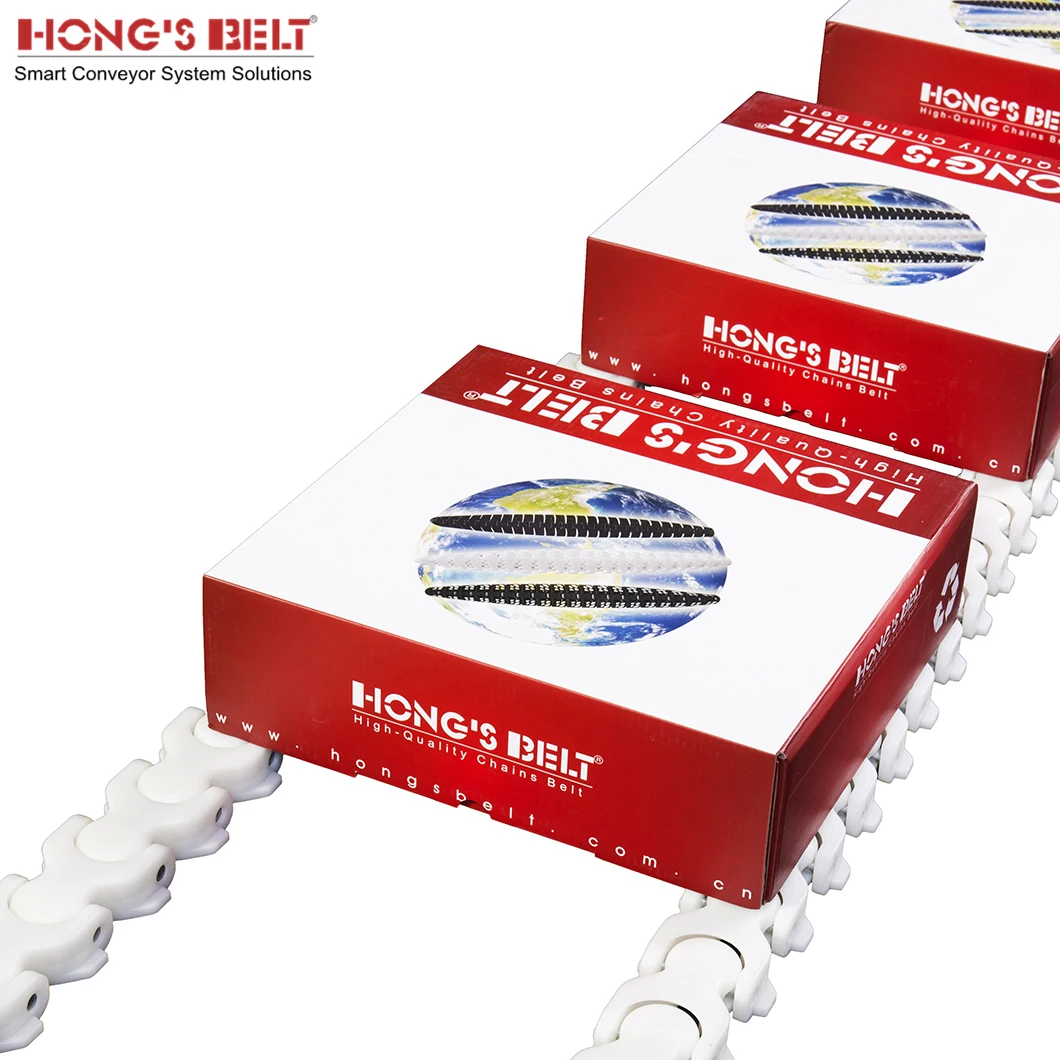 Hongsbelt 1701TAB Высококачественная пищевая конвейерная лента, пластиковая килевая цепь