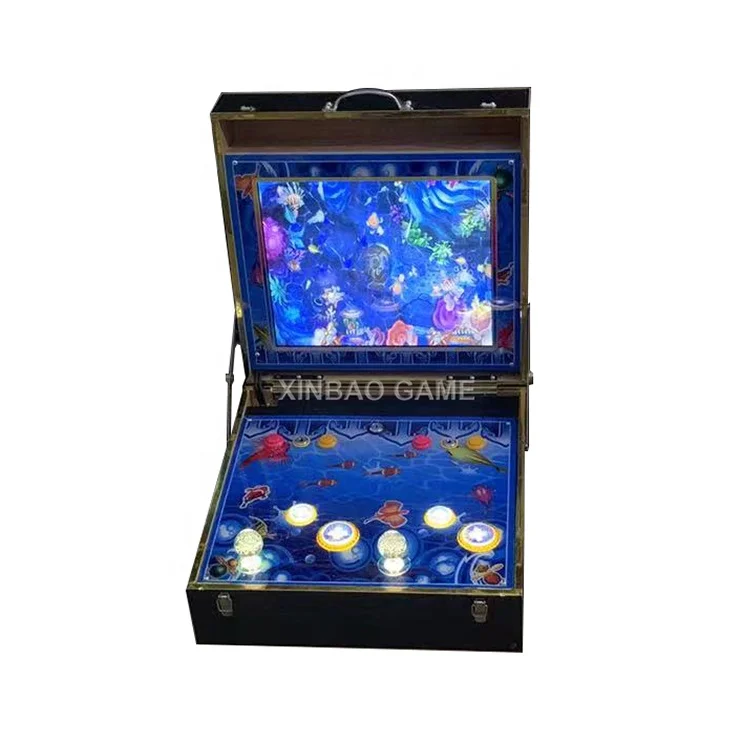 Portable Mini 2 Player Wood Small Fish Box 28 In 1 32 In 1 33 In 1 Fishing Game Machines for Sale