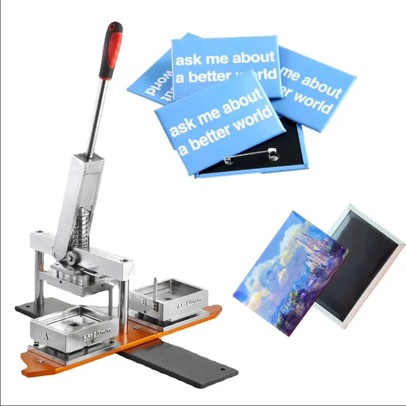 65*90mm hand press fridge magnet making machine manual magnet maker machine