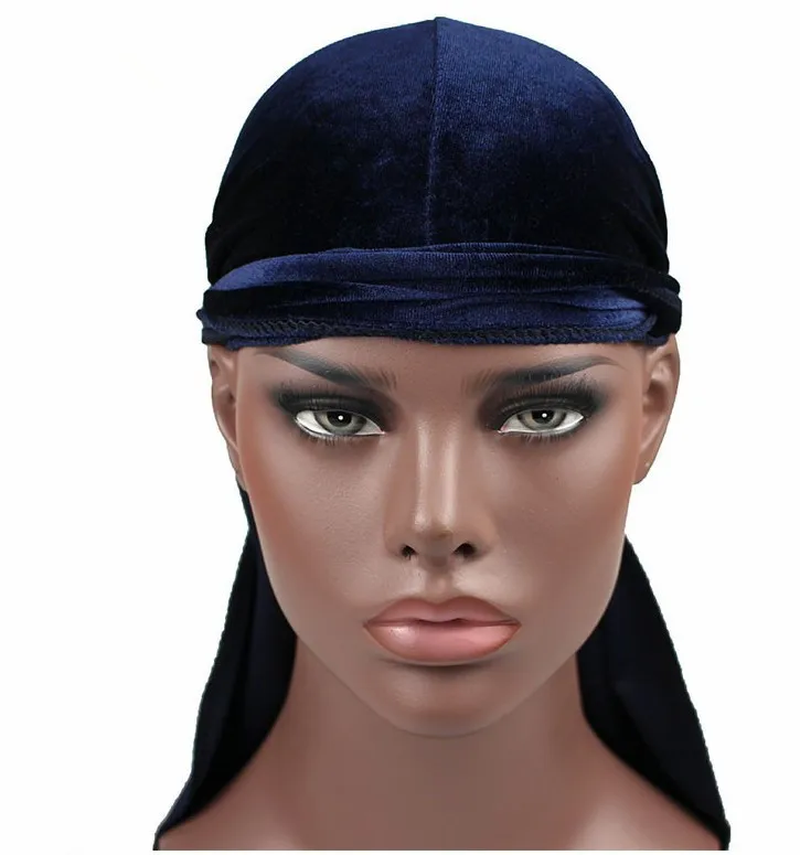 Fanni Factory Price Wholesale Unisex Velvet Deluxe Durags Long Tail Du RAG