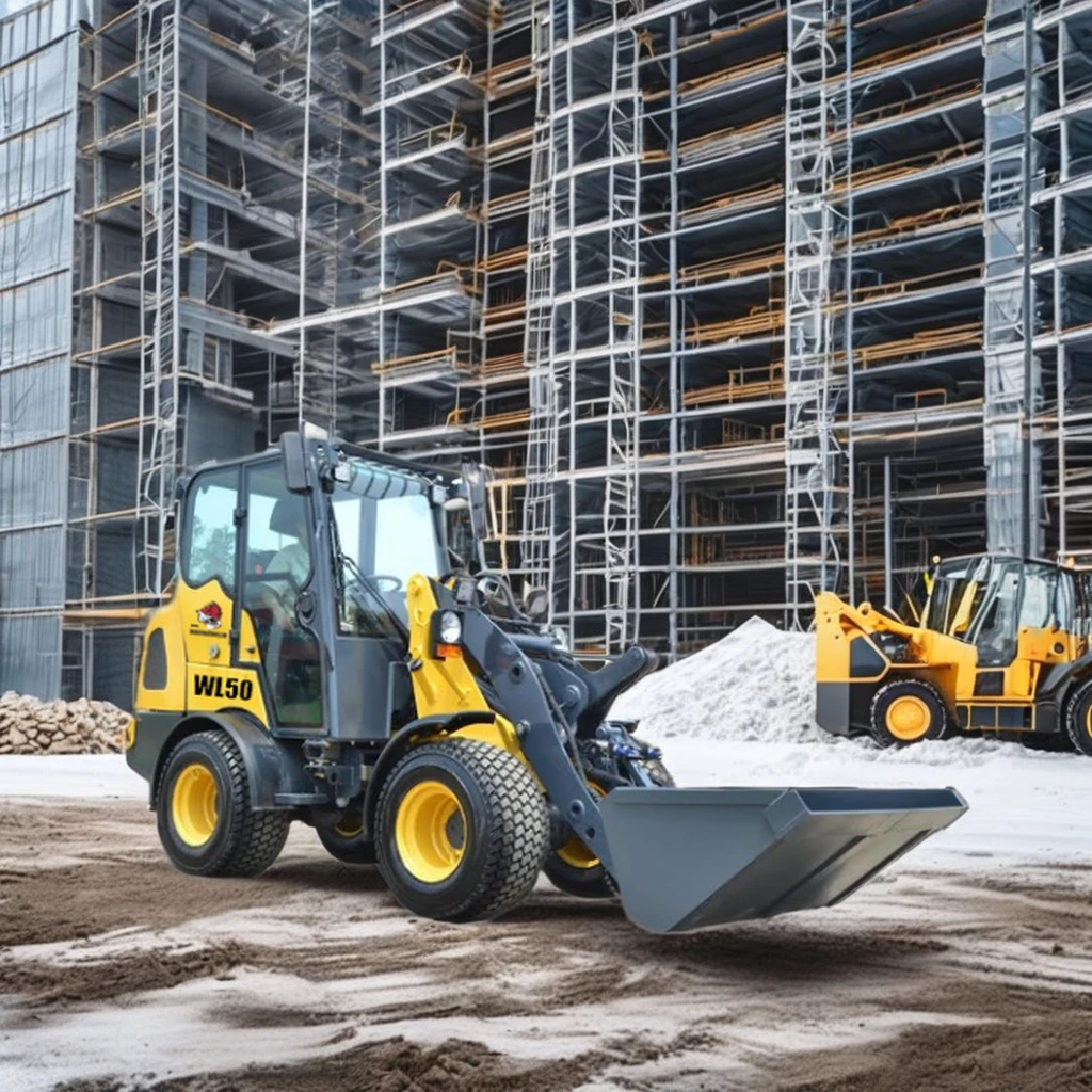 CE & EPA Mini Wheel Loader 4X4 Perkins Engine Hoflader Radlader WL50 Articulated Loader