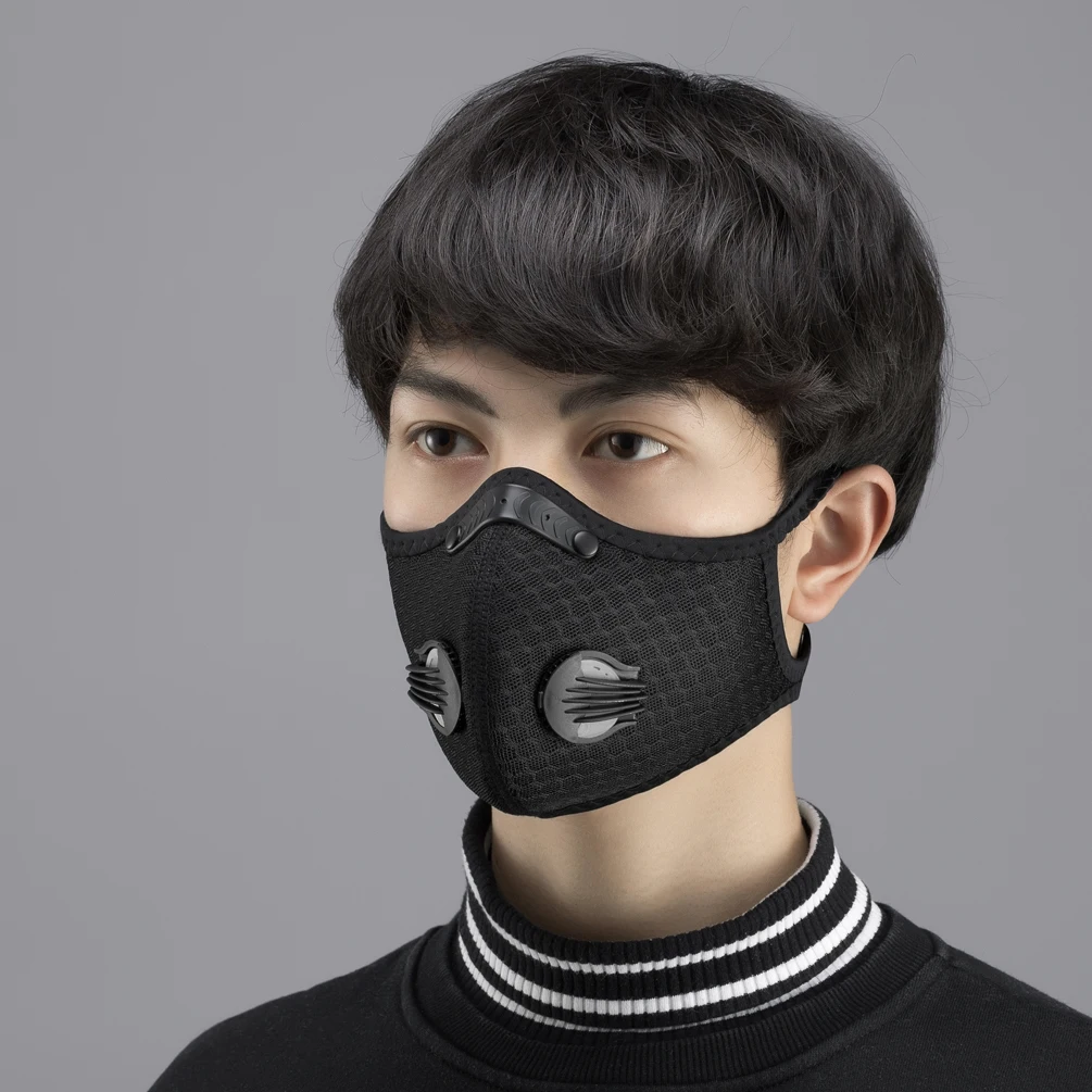 ROCKBROS Outdoor Sport Cycling Mask PM2.5 Dustproof Activated Carbon Mask With Filter Bicycle MTB Bike Face Mask