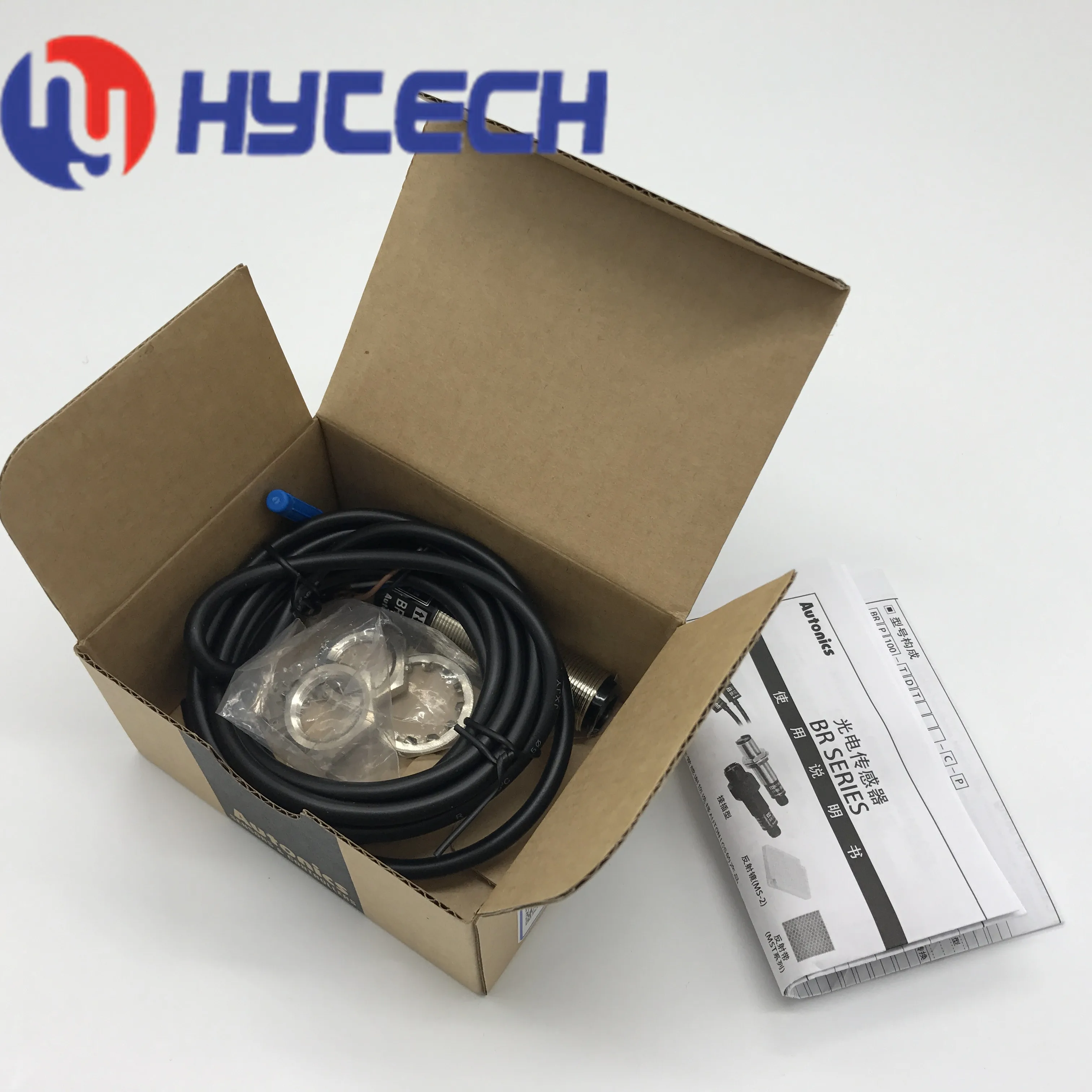  Hytech Новинка & Оригинал 10-24V DC 100 мм IR LED Фотодатчик BR100-DDT для Autonics 2 м провода