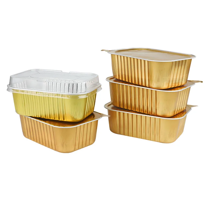 hot sale disposable aluminum foil container for fast food, aluminum foil tray baking trays pans, food storage container with lid