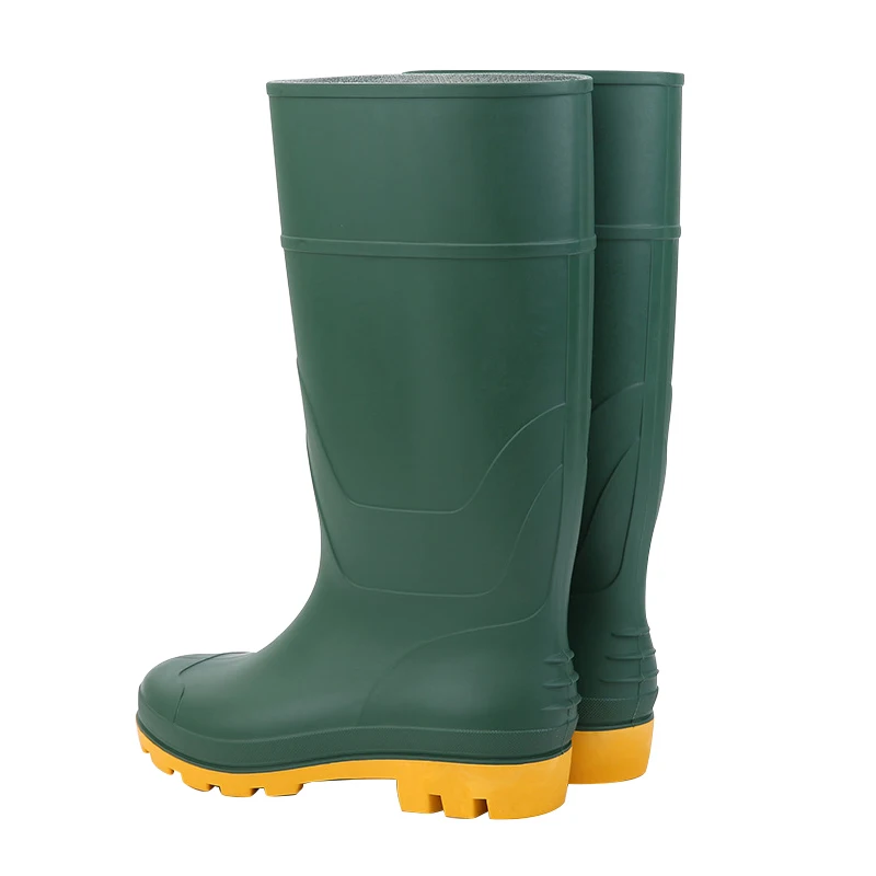 EN20347 Oil Resistant acid Waterproof Long Work PVC Water Shoes Work Boot Plastic Men Women Rain Boots