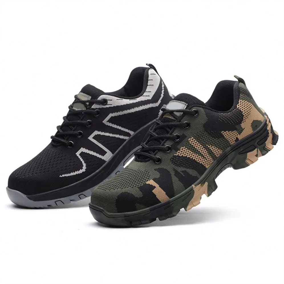 Factory Custom Brand Non-slip Light Weight Steel Toe Labor Protection Workmans Safety Shoes