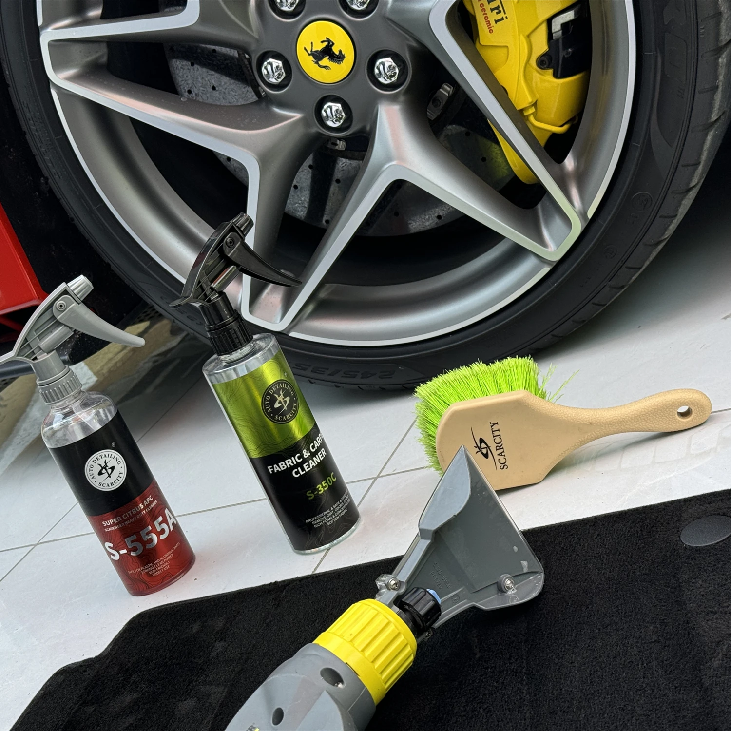 SCARCITY Interior Fabric Cloth Lint Car Clean Liquid 500ml 4L