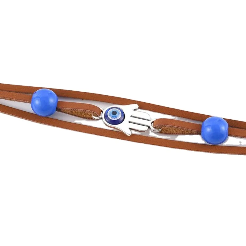 The Last of Us 2 Part 2 Cosplay Ellie Dina Bracelet Imitation Upgraded Devil Eye Beads Leather Chain Bangles for Game Fan Gift