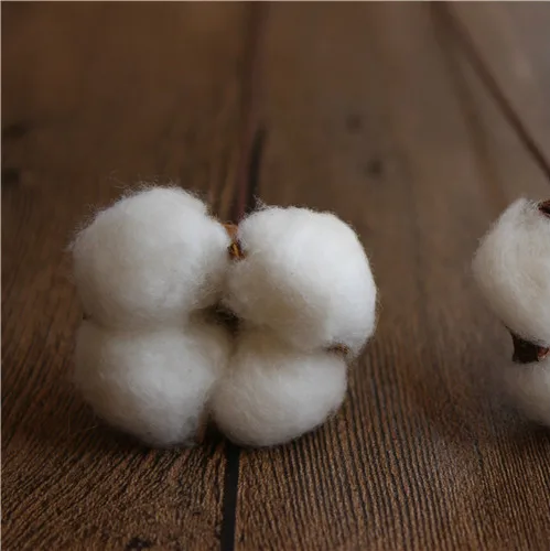 Handmade 40 cm Beautiful Dry Flower Cotton with Stem for Household Flower Arrangement Elegant Bouquet Flower Wrapping