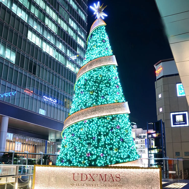 KG Xmas In Stock arboles de navidad gigantes Huge Pre-lit  Christmas Tree 3M 5M 10M Large Christmas Tree For Shopping Mall