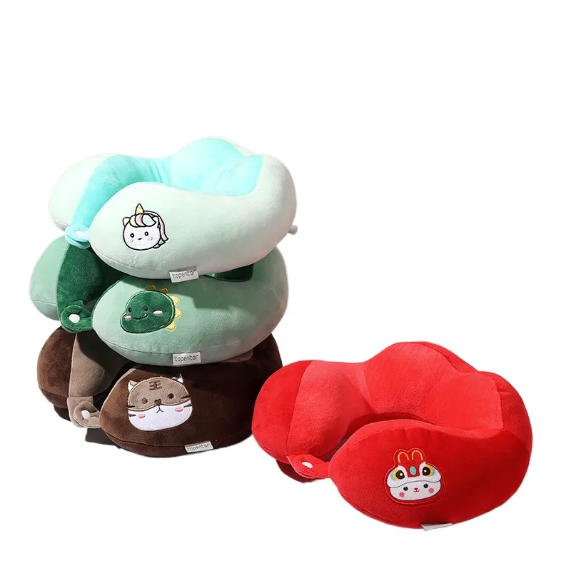 Customizable pattern logo embroidery hump u Type u-shaped travel neck pillow