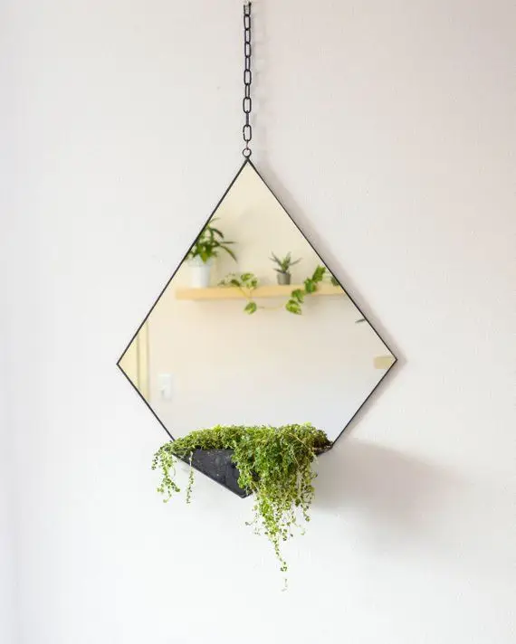 Triangle Shape Home Decorative Hanging Succulent Plants Glass Box Geometric Terrarium