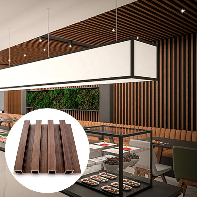 Indoor WPC Wall Panel 3D Wood Plastic Composite Wall Panel