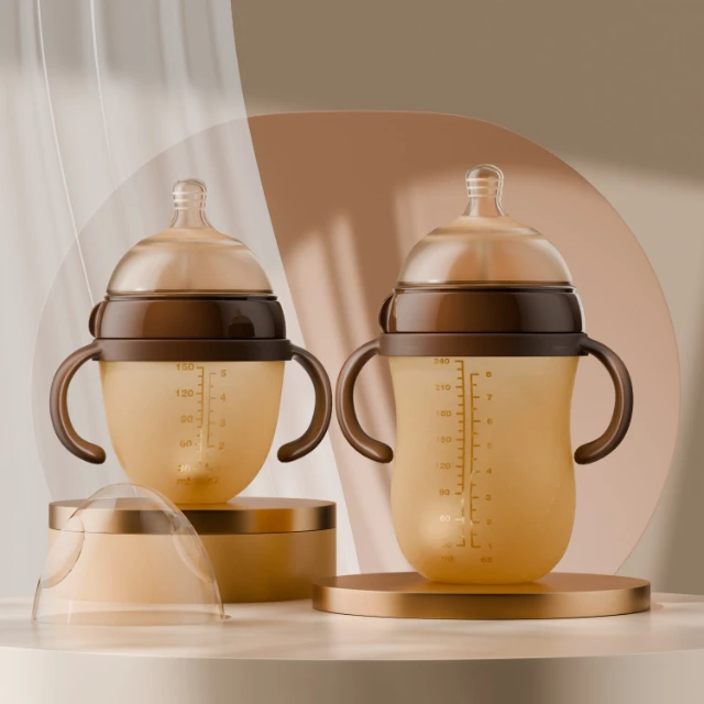 150ml 240ml Baby Feeding Bottle Anti Colic Nano Silver Newborn Nursing Bottle Wide Mouth Silicone Baby Bottle for Breast Feeding