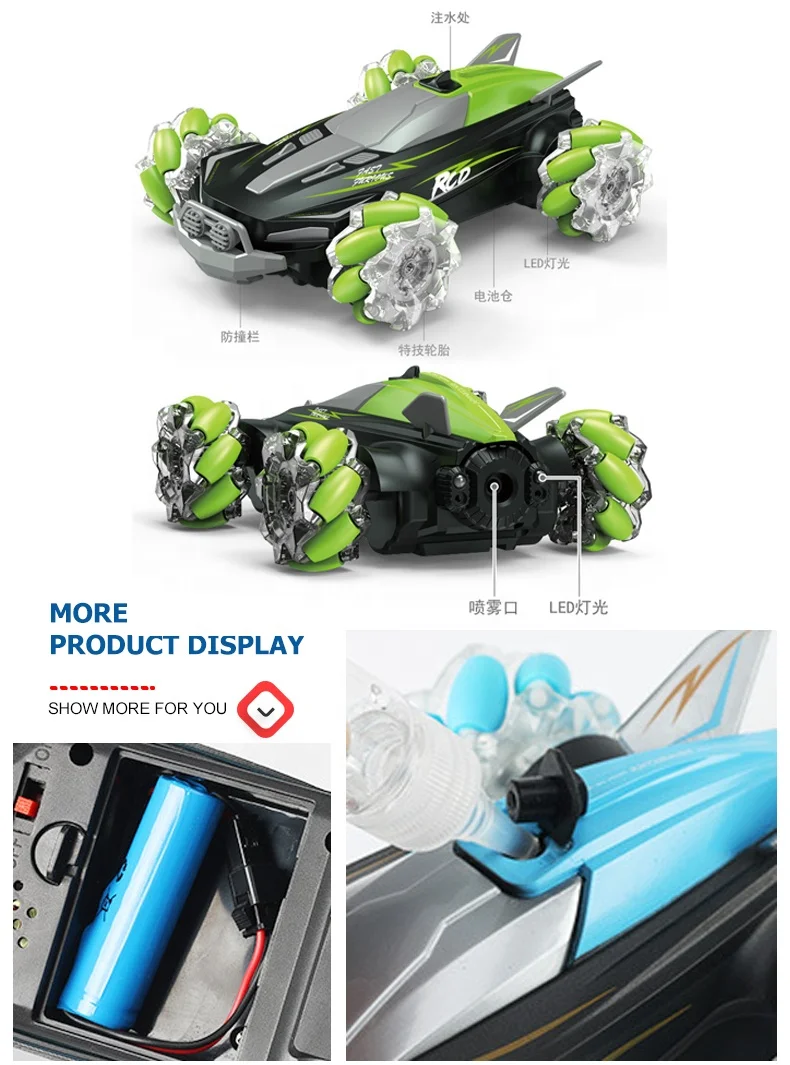 Custom Low Price 360 2.4Ghz High Quality Watch Gesture Package Remote Control Spray Off Road Clambing Toy Rc Stunt Car
