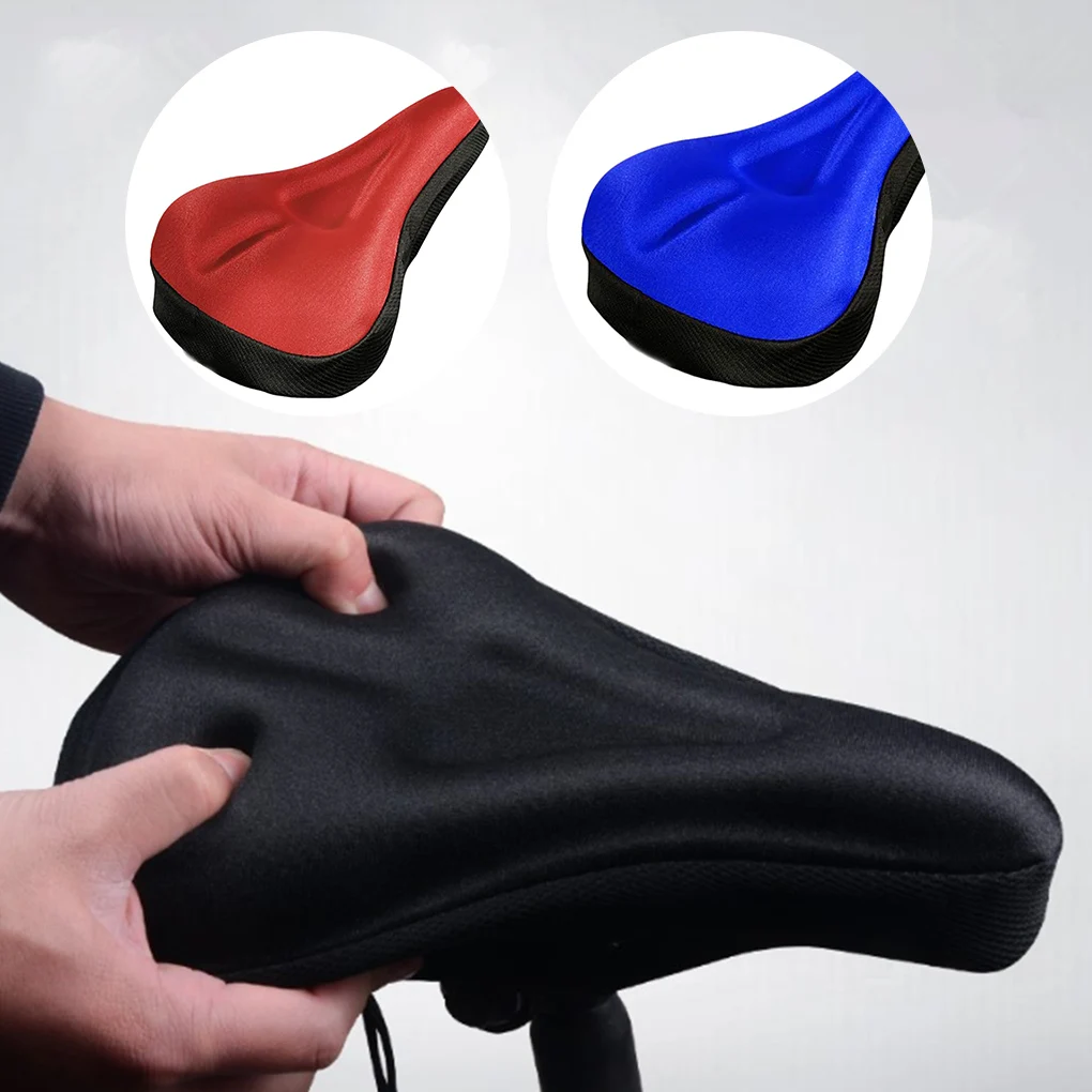 Seats GEL Silicone Sponge Bicycle 3D Soft Gel Saddle Seat Cover Cushion Pad Waterproof Universal Bike Seats Bike Accessories