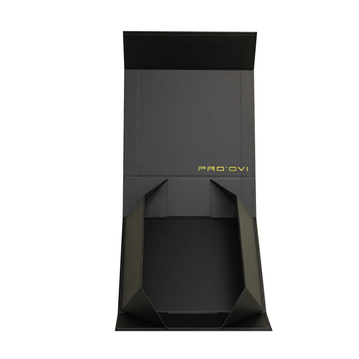 Black  Rigidboard Flat Low MOQ Moderate Price Magnetic Paper Box Folding Gift Box for Packaging Ribbons Box