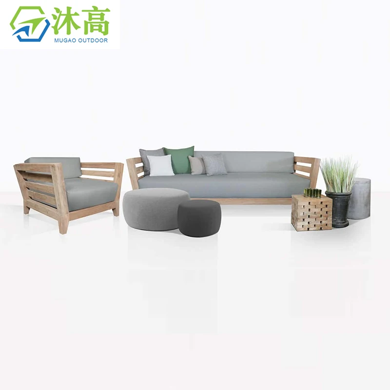 High quality garden furniture outdoor beach patio teak wood sessions external garden lounge sofas set outdoor for projects