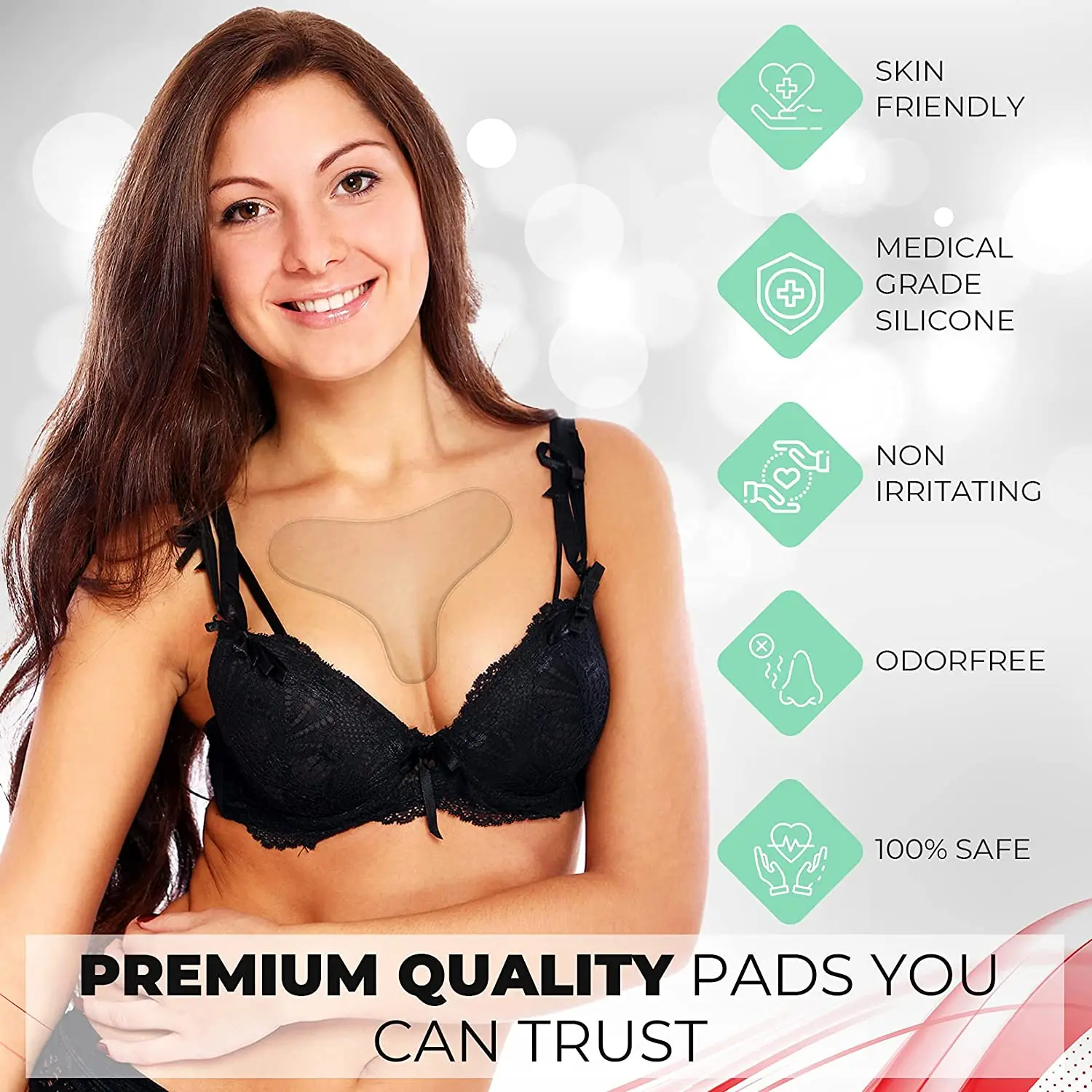 Anti Wrinkle Reusable Anti Age Premium treatment Collagen And Skin Repair Self Adhesive chest Pads